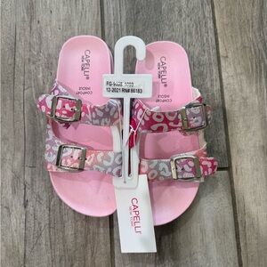 Capelli of New York Pink leopard Kids Sandals